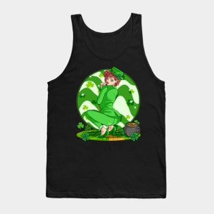 Sexy Leprechaun Girl St Patricks Day Irish Lass Pride Tank Top